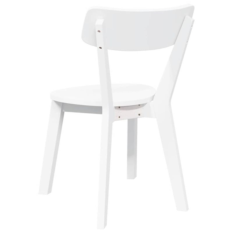 Casa si Gradina - Mobilier - Scaune si fotolii - Scaune - Scaune de sufragerie 2 buc Cauciuc din lemn masiv alb - Infinity.ro