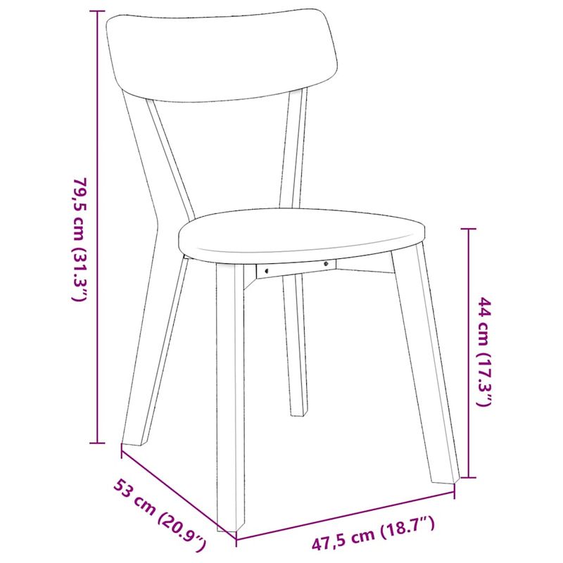 Casa si Gradina - Mobilier - Scaune si fotolii - Scaune - Scaune de sufragerie 2 buc Cauciuc din lemn masiv alb - Infinity.ro