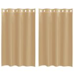 Casa si Gradina - Textile si covoare - Perdele si draperii - Perdele - Perdele Voile cu Oelii 2 buc nisip, mărime 140x175 cm - Infinity.ro
