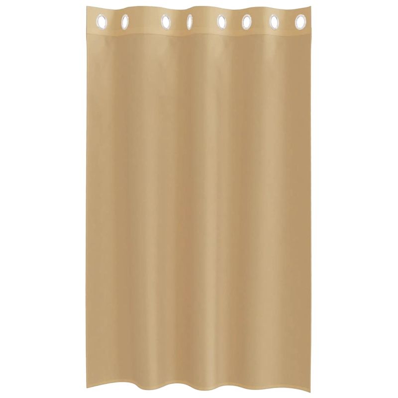 Casa si Gradina - Textile si covoare - Perdele si draperii - Perdele - Perdele Voile cu Oelii 2 buc nisip, mărime 140x175 cm - Infinity.ro