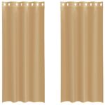 Casa si Gradina - Textile si covoare - Perdele si draperii - Perdele - Perdele Voile cu Oelii 2 buc nisip, mărime 140x245 cm - Infinity.ro