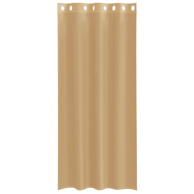 Casa si Gradina - Textile si covoare - Perdele si draperii - Perdele - Perdele Voile cu Oelii 2 buc nisip, mărime 140x245 cm - Infinity.ro