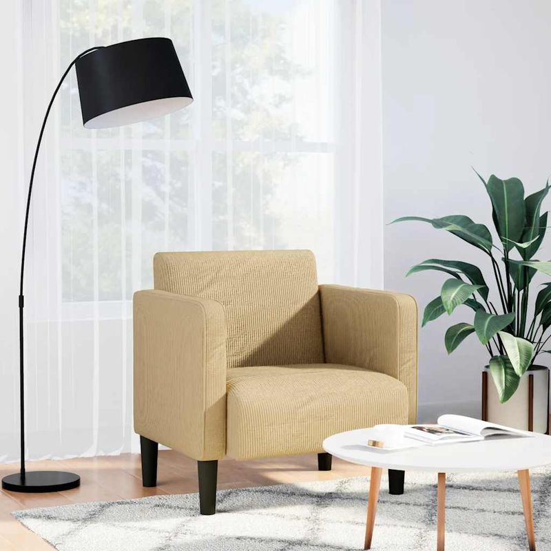 Casa si Gradina - Mobilier - Scaune si fotolii - Fotolii - Fotoliu cu cotiere verde deschis gri 54 cm tesatura velur - Infinity.ro