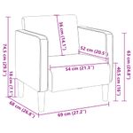 Casa si Gradina - Mobilier - Scaune si fotolii - Fotolii - Fotoliu cu cotiere verde deschis gri 54 cm tesatura velur - Infinity.ro