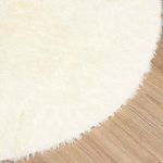 Casa si Gradina - Textile si covoare - Covoare - Covoare casa - Covor shaggy cu pom inalt, NAVARRA, crem, 120x120 cm, poliester, formă rotund - Infinity.ro