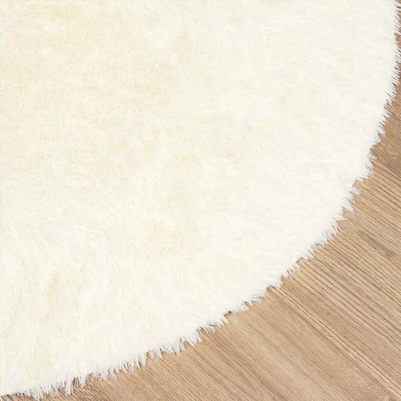 Casa si Gradina - Textile si covoare - Covoare - Covoare casa - Covor shaggy cu pom inalt, NAVARRA, crem, 120x120 cm, poliester, formă rotund - Infinity.ro