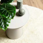 Casa si Gradina - Textile si covoare - Covoare - Covoare casa - Covor shaggy cu pom inalt, NAVARRA, crem, 120x120 cm, poliester, formă rotund - Infinity.ro