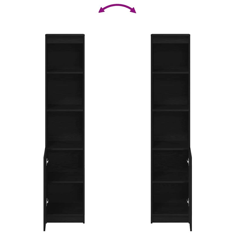 Casa si Gradina - Mobilier - Dulapuri si sifoniere - Dulapuri - Dulap Stejar negru 37,5x35x180 cm Lemn prelucrat - Infinity.ro