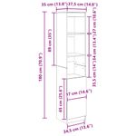 Casa si Gradina - Mobilier - Dulapuri si sifoniere - Dulapuri - Dulap Stejar negru 37,5x35x180 cm Lemn prelucrat - Infinity.ro