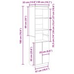Casa si Gradina - Mobilier - Dulapuri si sifoniere - Dulapuri - Dulap Stejar negru 50x35x180 cm Lemn prelucrat - Infinity.ro