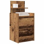 Casa si Gradina - Mobilier - Comode si corpuri - Noptiere - Noptiera cu 2 sertare din lemn vechi 38x34x80 cm - Infinity.ro