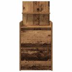 Casa si Gradina - Mobilier - Comode si corpuri - Noptiere - Noptiera cu 2 sertare din lemn vechi 38x34x80 cm - Infinity.ro