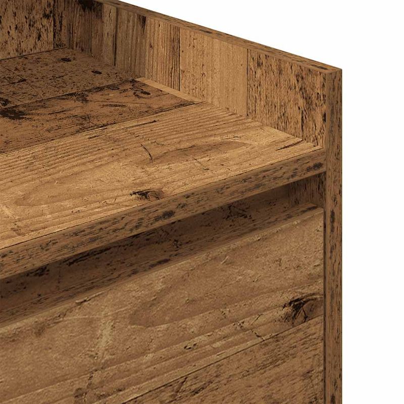 Casa si Gradina - Mobilier - Comode si corpuri - Noptiere - Noptiera cu 2 sertare din lemn vechi 38x34x80 cm - Infinity.ro