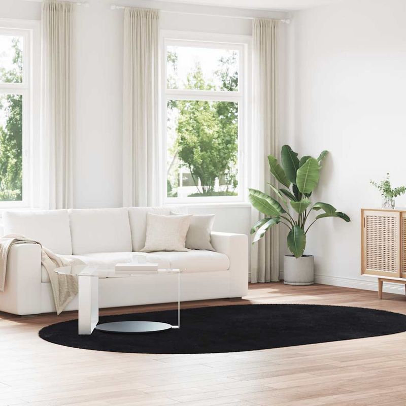 Casa si Gradina - Textile si covoare - Covoare - Covoare casa - Covor shaggy cu pom inalt, NAVARRA, negru, 300x200cm, poliester - Infinity.ro