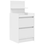 Casa si Gradina - Mobilier - Comode si corpuri - Noptiere - Noptiera cu 2 sertare alb 38x34x80 cm - Infinity.ro
