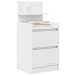 Casa si Gradina - Mobilier - Comode si corpuri - Noptiere - Noptiera cu 2 sertare alb 38x34x80 cm - Infinity.ro