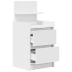 Casa si Gradina - Mobilier - Comode si corpuri - Noptiere - Noptiera cu 2 sertare alb 38x34x80 cm - Infinity.ro