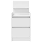 Casa si Gradina - Mobilier - Comode si corpuri - Noptiere - Noptiera cu 2 sertare alb 38x34x80 cm - Infinity.ro