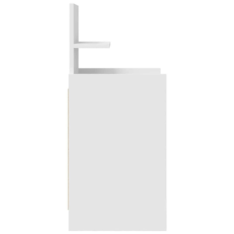 Casa si Gradina - Mobilier - Comode si corpuri - Noptiere - Noptiera cu 2 sertare alb 38x34x80 cm - Infinity.ro