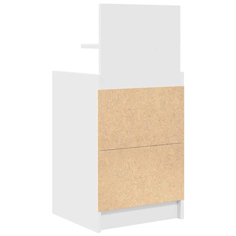 Casa si Gradina - Mobilier - Comode si corpuri - Noptiere - Noptiera cu 2 sertare alb 38x34x80 cm - Infinity.ro