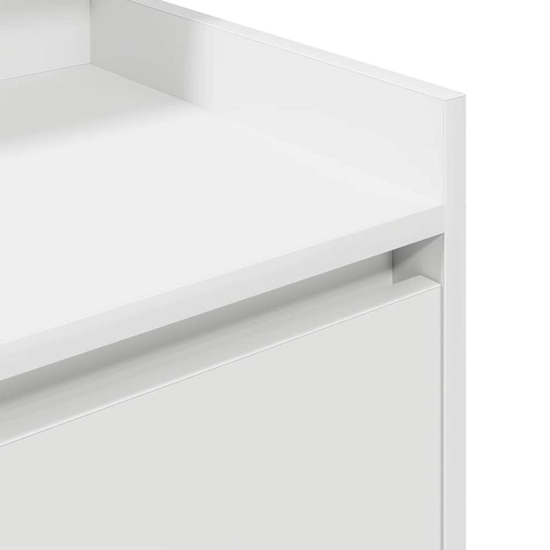 Casa si Gradina - Mobilier - Comode si corpuri - Noptiere - Noptiera cu 2 sertare alb 38x34x80 cm - Infinity.ro