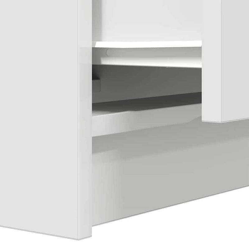Casa si Gradina - Mobilier - Comode si corpuri - Noptiere - Noptiera cu 2 sertare alb 38x34x80 cm - Infinity.ro