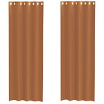 Casa si Gradina - Textile si covoare - Perdele si draperii - Perdele - Perdele Voile cu Oelii 2 buc teracota, mărime 140x260 cm - Infinity.ro