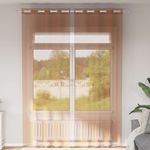 Casa si Gradina - Textile si covoare - Perdele si draperii - Perdele - Perdele Voile cu Oelii 2 buc teracota, mărime 140x260 cm - Infinity.ro