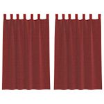 Casa si Gradina - Textile si covoare - Perdele si draperii - Perdele - Perdele Voile cu buzunare pentru bare 2 buc rosu vin, mărime 140x175 cm - Infinity.ro