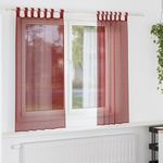 Casa si Gradina - Textile si covoare - Perdele si draperii - Perdele - Perdele Voile cu buzunare pentru bare 2 buc rosu vin, mărime 140x175 cm - Infinity.ro