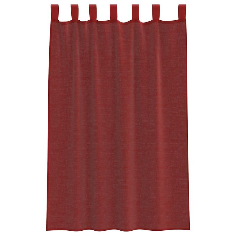Casa si Gradina - Textile si covoare - Perdele si draperii - Perdele - Perdele Voile cu buzunare pentru bare 2 buc rosu vin, mărime 140x175 cm - Infinity.ro