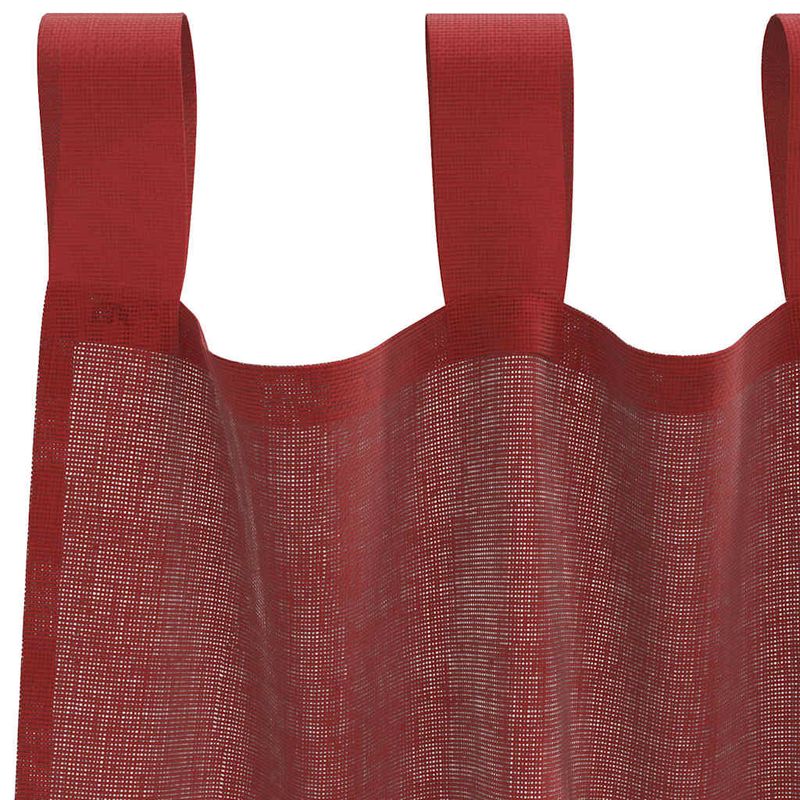 Casa si Gradina - Textile si covoare - Perdele si draperii - Perdele - Perdele Voile cu buzunare pentru bare 2 buc rosu vin, mărime 140x175 cm - Infinity.ro