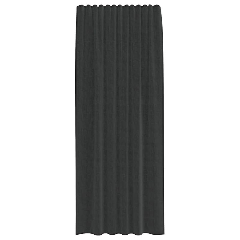 Casa si Gradina - Textile si covoare - Perdele si draperii - Perdele - Perdele din voile cu tabla 2 buc Negru, mărime 140x225 cm - Infinity.ro