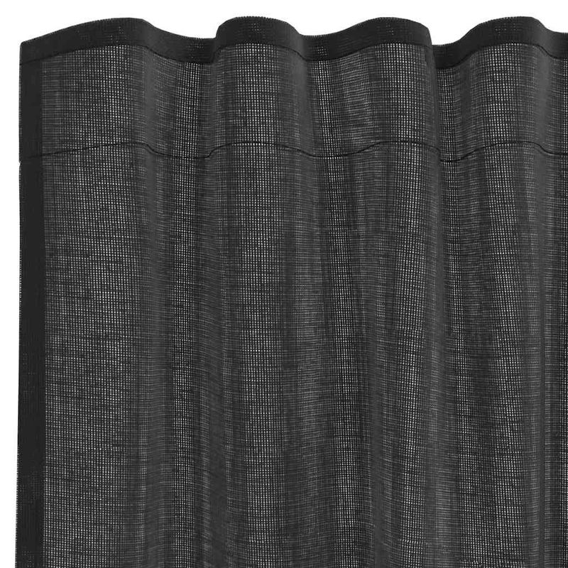 Casa si Gradina - Textile si covoare - Perdele si draperii - Perdele - Perdele din voile cu tabla 2 buc Negru, mărime 140x225 cm - Infinity.ro