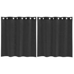 Casa si Gradina - Textile si covoare - Perdele si draperii - Perdele - Perdele Voile cu Oeje 2 buc Negru 140x140 cm - Infinity.ro