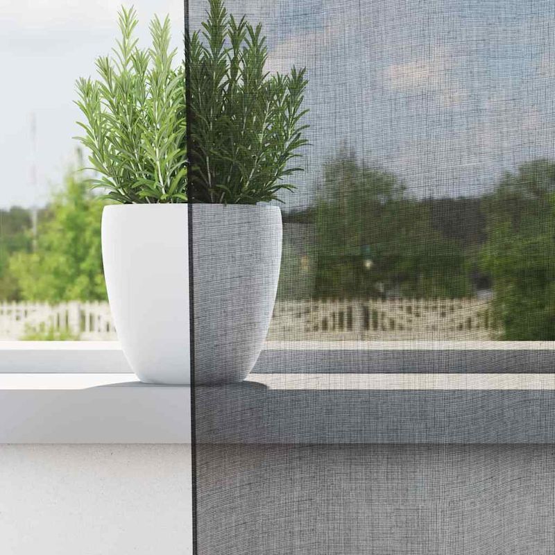 Casa si Gradina - Textile si covoare - Perdele si draperii - Perdele - Perdele Voile cu Oeje 2 buc Negru 140x140 cm - Infinity.ro