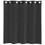 Casa si Gradina - Textile si covoare - Perdele si draperii - Perdele - Perdele Voile cu Oeje 2 buc Negru 140x140 cm - Infinity.ro