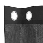 Casa si Gradina - Textile si covoare - Perdele si draperii - Perdele - Perdele Voile cu Oeje 2 buc Negru 140x140 cm - Infinity.ro
