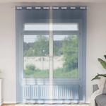 Casa si Gradina - Textile si covoare - Perdele si draperii - Perdele - Perdele Voile cu Oelii 2 buc albastru Regal, mărime 140x260 cm - Infinity.ro