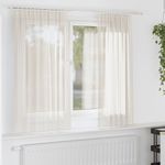 Casa si Gradina - Textile si covoare - Perdele si draperii - Perdele - Perdele din voile cu tabla 2 buc crem, mărime 140x140 cm - Infinity.ro