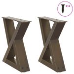 Casa si Gradina - Mobilier - Feronerie si accesorii mobila - Picioare masuta de cafea 2 buc Otel natural 40x(30-31,3)cm Otel - Infinity.ro