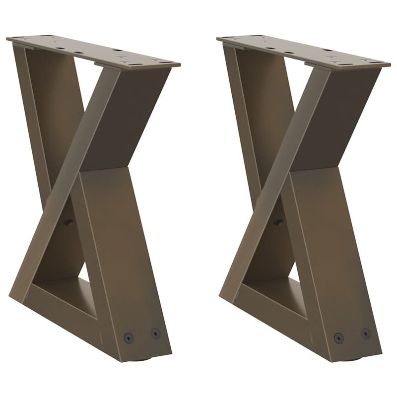 Casa si Gradina - Mobilier - Feronerie si accesorii mobila - Picioare masuta de cafea 2 buc Otel natural 40x(30-31,3)cm Otel - Infinity.ro