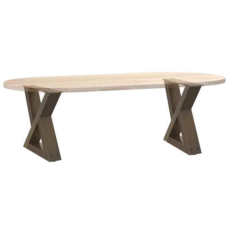 Casa si Gradina - Mobilier - Feronerie si accesorii mobila - Picioare masuta de cafea 2 buc Otel natural 40x(30-31,3)cm Otel - Infinity.ro