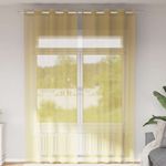 Casa si Gradina - Textile si covoare - Perdele si draperii - Perdele - Perdele Voile cu Oelii 2 buc Galben, mărime 140x300 cm - Infinity.ro