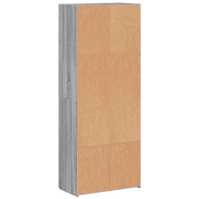 Casa si Gradina - Constructii - Depozitare, transport si protectie - Rafturi, fisete si vestiare - Fiset, sonoma gri, 60x32x153 cm, lemn prelucrat - Infinity.ro