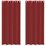 Casa si Gradina - Textile si covoare - Perdele si draperii - Perdele - Perdele Voile cu Oelii 2 buc rosu vin, mărime 140x225 cm - Infinity.ro