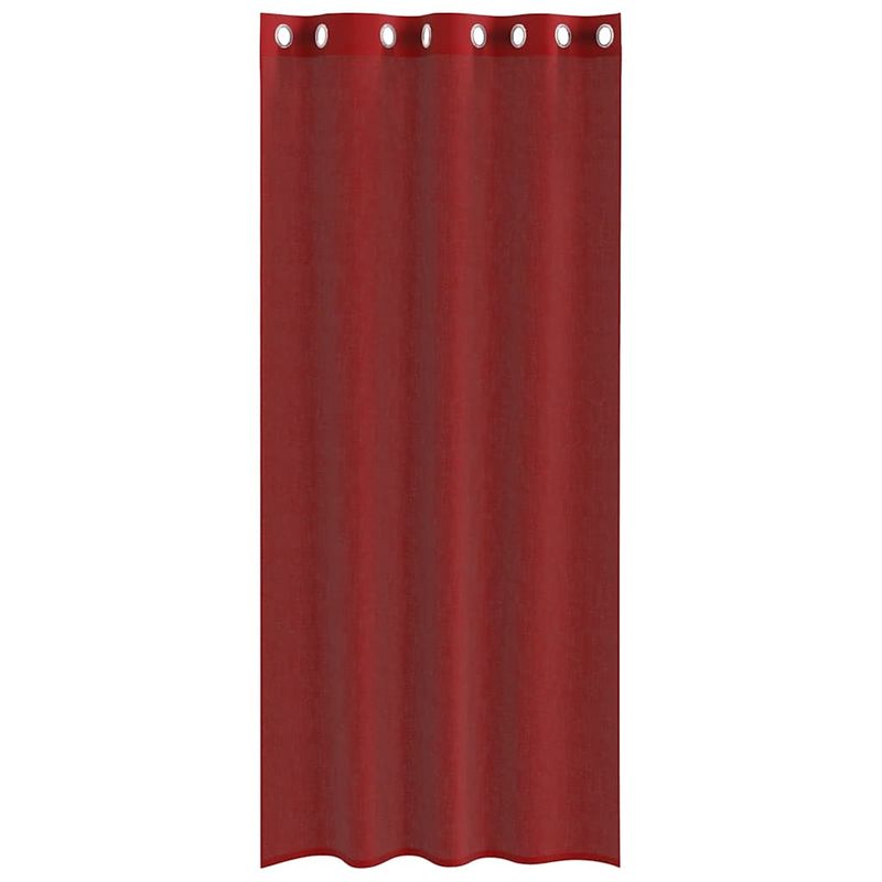 Casa si Gradina - Textile si covoare - Perdele si draperii - Perdele - Perdele Voile cu Oelii 2 buc rosu vin, mărime 140x225 cm - Infinity.ro
