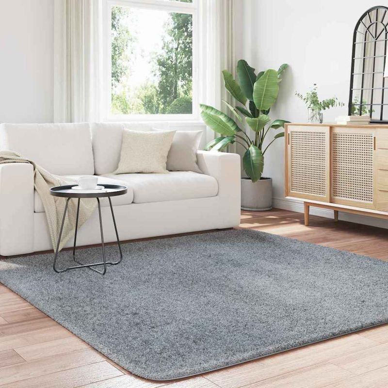 Casa si Gradina - Textile si covoare - Covoare - Covoare casa - Covor shaggy cu pom inalt, NAVARRA, gri argintiu, 200x200 cm, formă pătrat - Infinity.ro