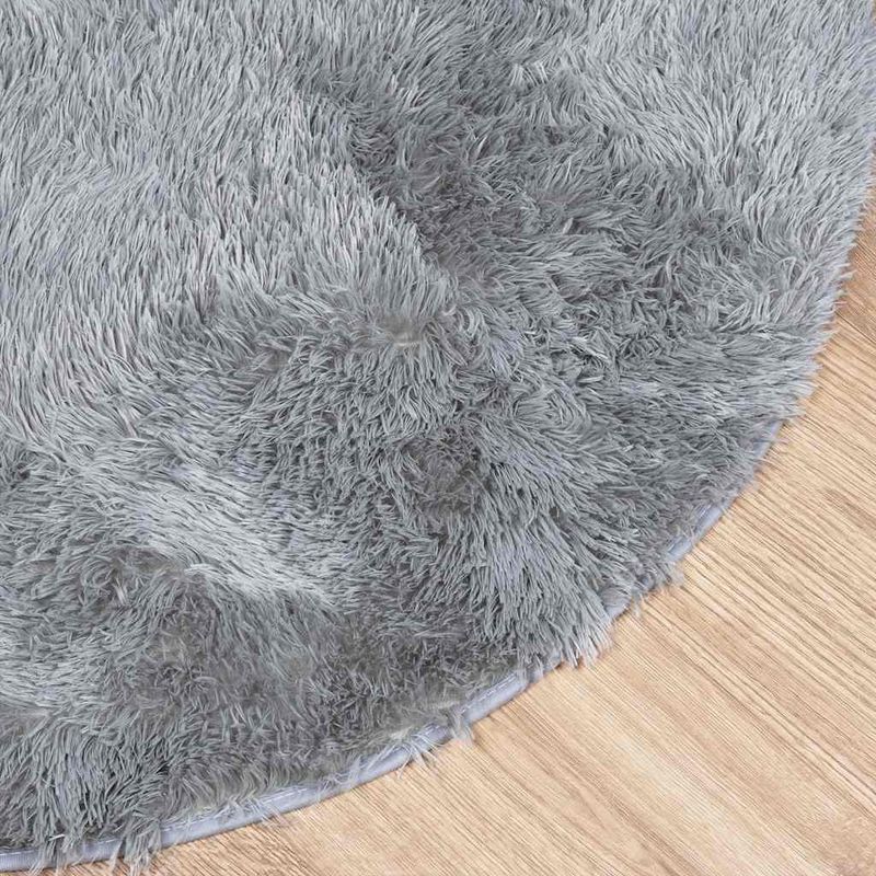 Casa si Gradina - Textile si covoare - Covoare - Covoare casa - Covor shaggy cu pom inalt, NAVARRA, gri argintiu, 120x120 cm, formă rotund - Infinity.ro
