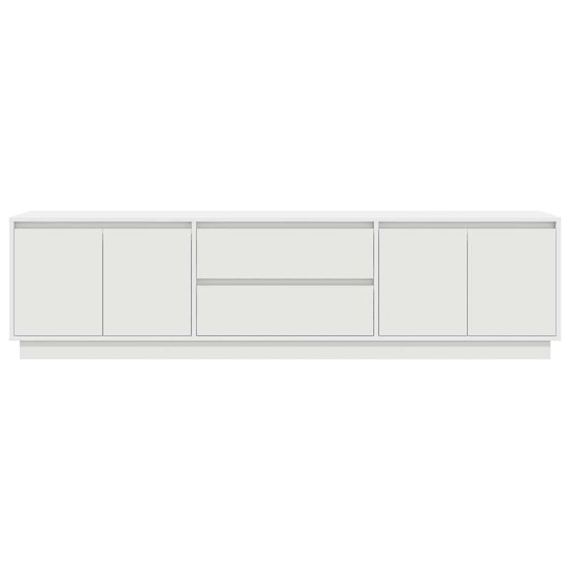 Casa si Gradina - Mobilier - Comode si corpuri - Comode - Dulap TV cu lumini LED alb 193,5x41x50 cm - Infinity.ro